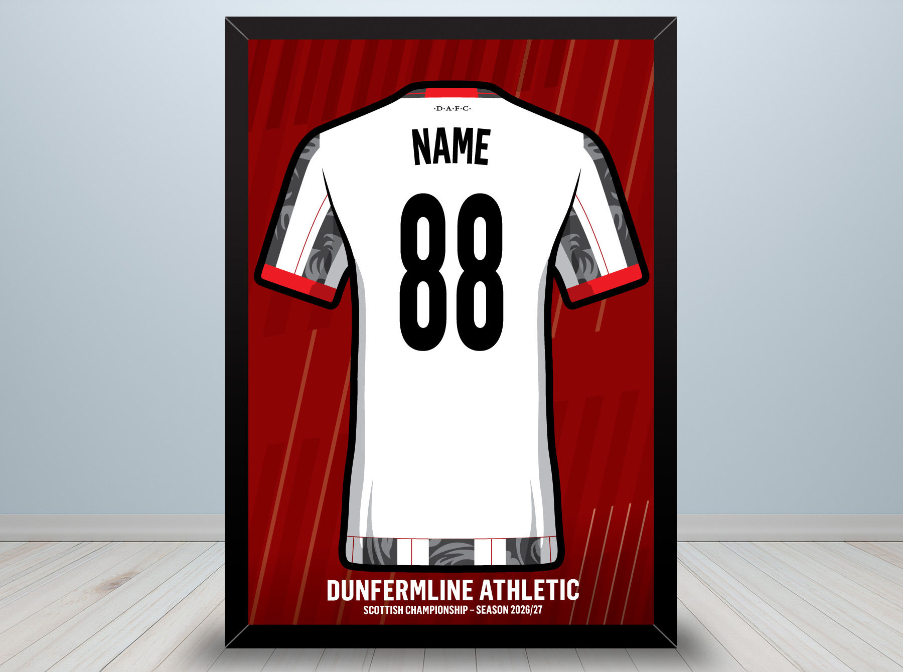 Dunfermline Shirt A4 Print (unframed)