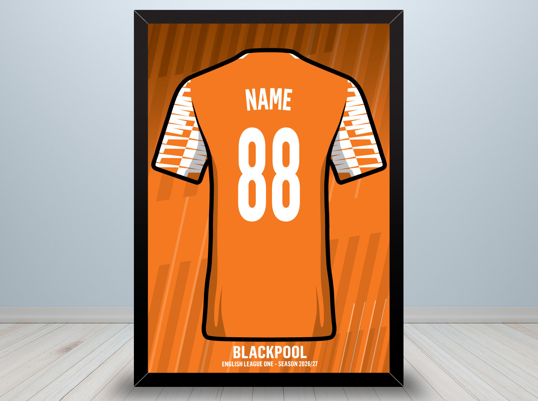 Blackpool Shirt A4 Print (unframed)