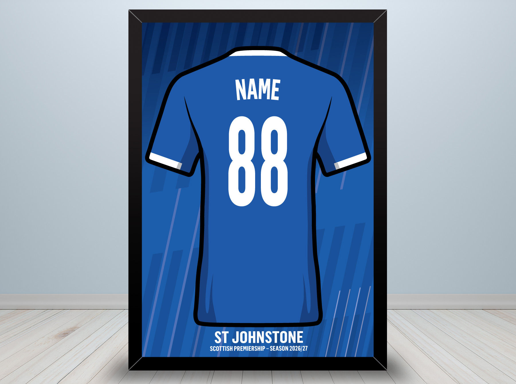 St Johnstone Shirt A4 Print (unframed)