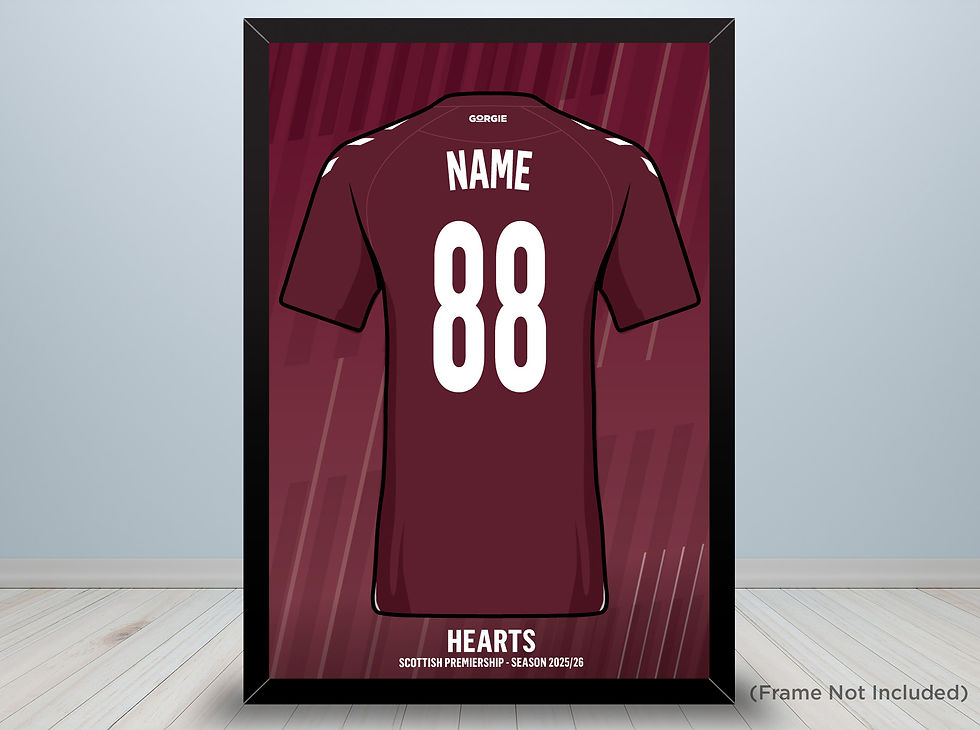 Hearts Shirt A4 Print (unframed)