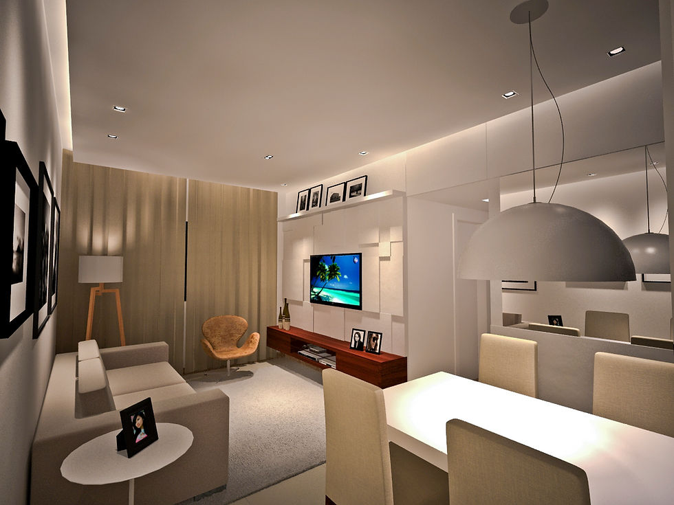 Sala de estar e jantar