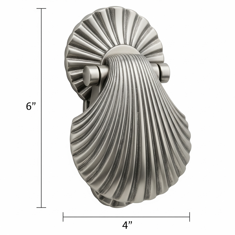 Shell Door Knocker Brushed Nickel