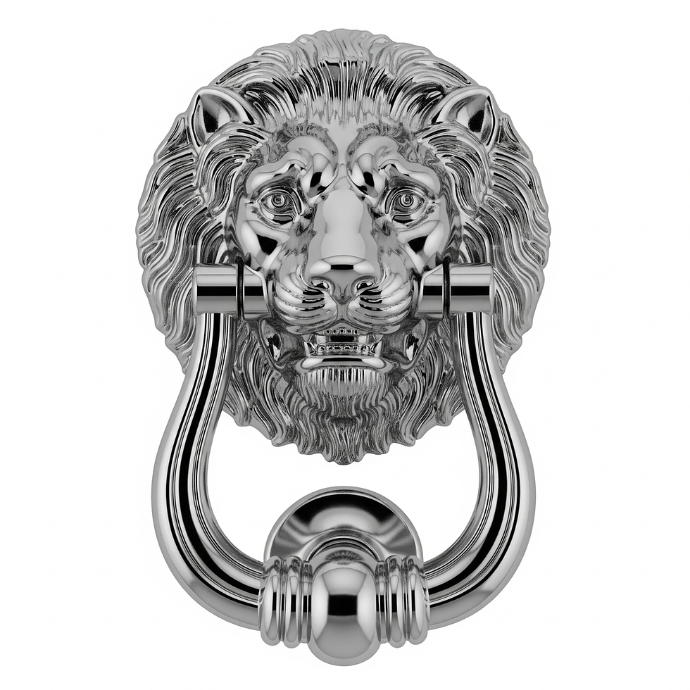Chrome Lion Door Knocker
