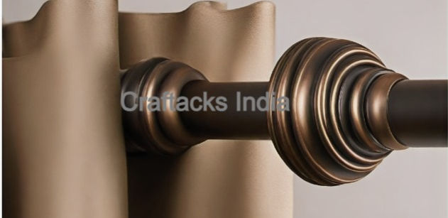 Luxury Matte Bronze Detailing Curtain Pole