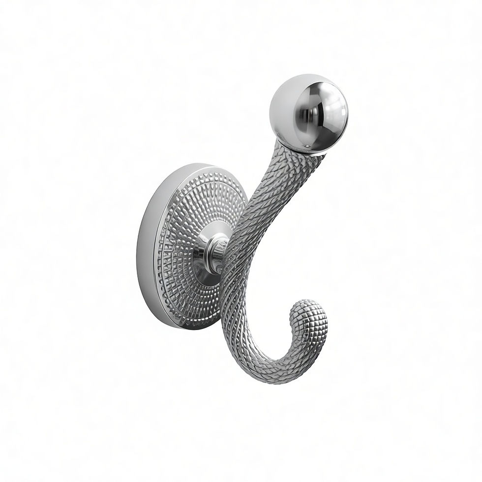 Thumbnail: Wall Hook: Chrome Textured Ball Sty