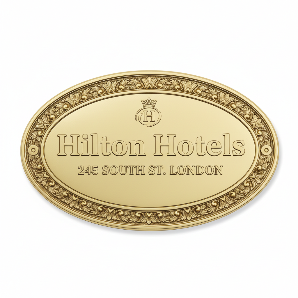 Craftacks Intricate Detailing Brass Address Plaque