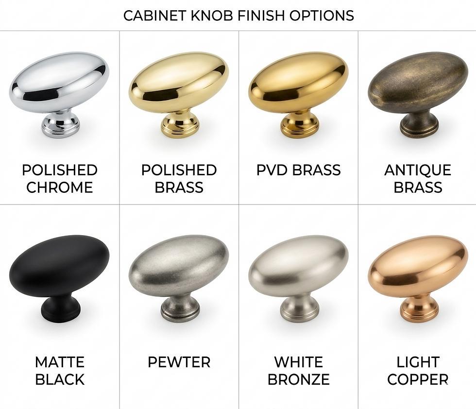 Thumbnail: Solid Brass Oval Cabinet Knob Aged-Living Finish Options