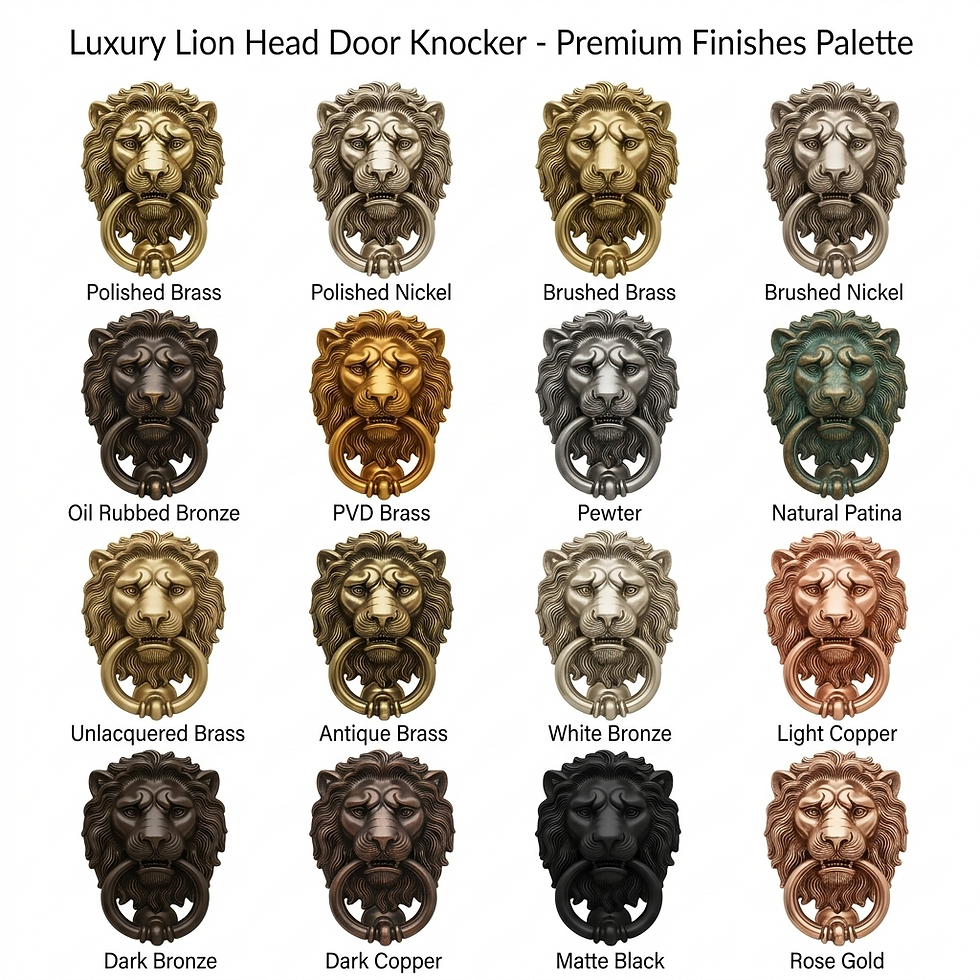 Thumbnail: Lion Head Door Knocker Aged-Living Finish Options