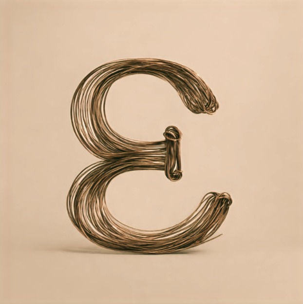 Craftsmanship Shiny Bronze Finish Letter E