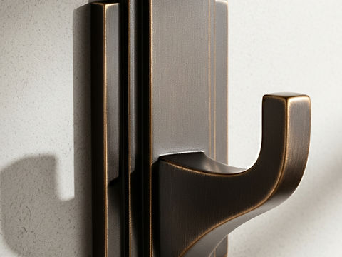 Craftacks Art Deco Wall Hook Featuring Oil Rubbed Bronze Finish