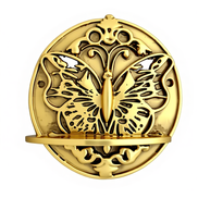 Craftacks Solid Brass Butterfly Art Wall Shelf Bracket
