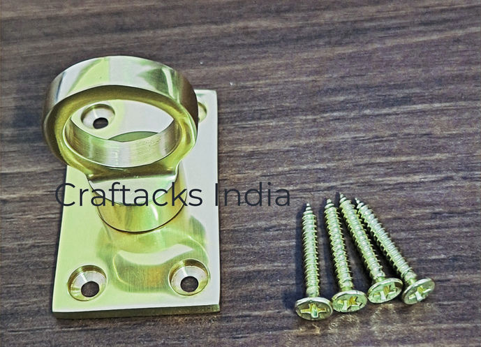 Indoor or Outdoor Decorative Rope Railing Wall Attachment Ring Eye Plate Brass By Craftacks