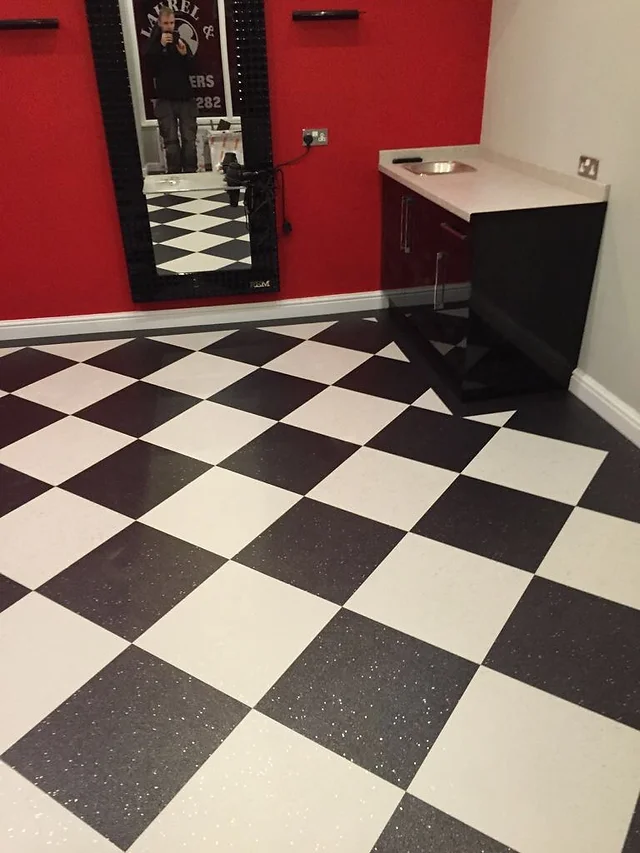 9 Black White Sparkle Tile Inspired Flooring