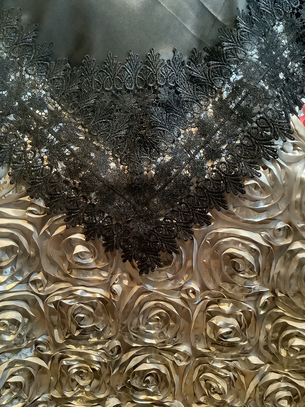 Thumbnail: Beautiful Satin Lap Cover with 6 inch Bridal Lace