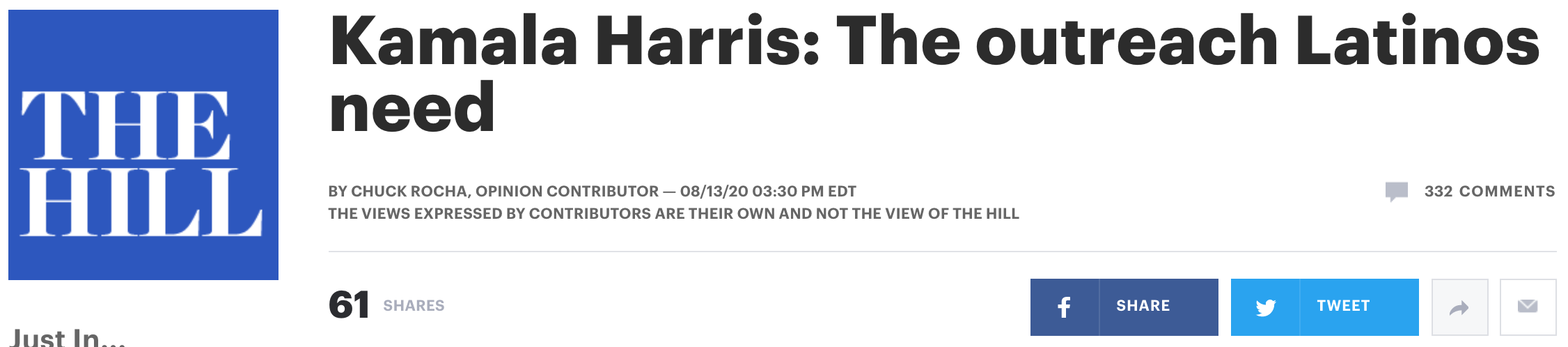 Kamala Harris: The outreach Latinos need