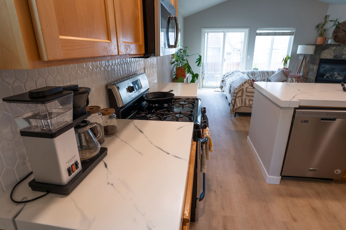 New floors, counters & paint.