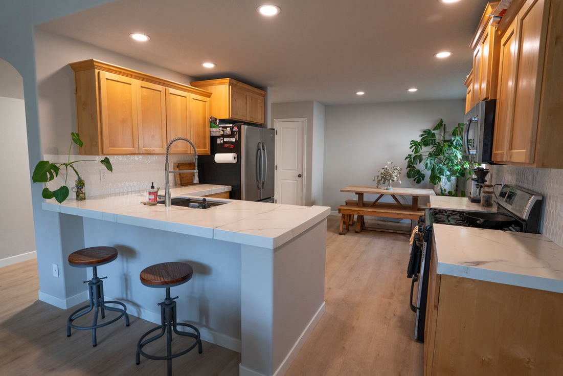 New floors, counters & paint.