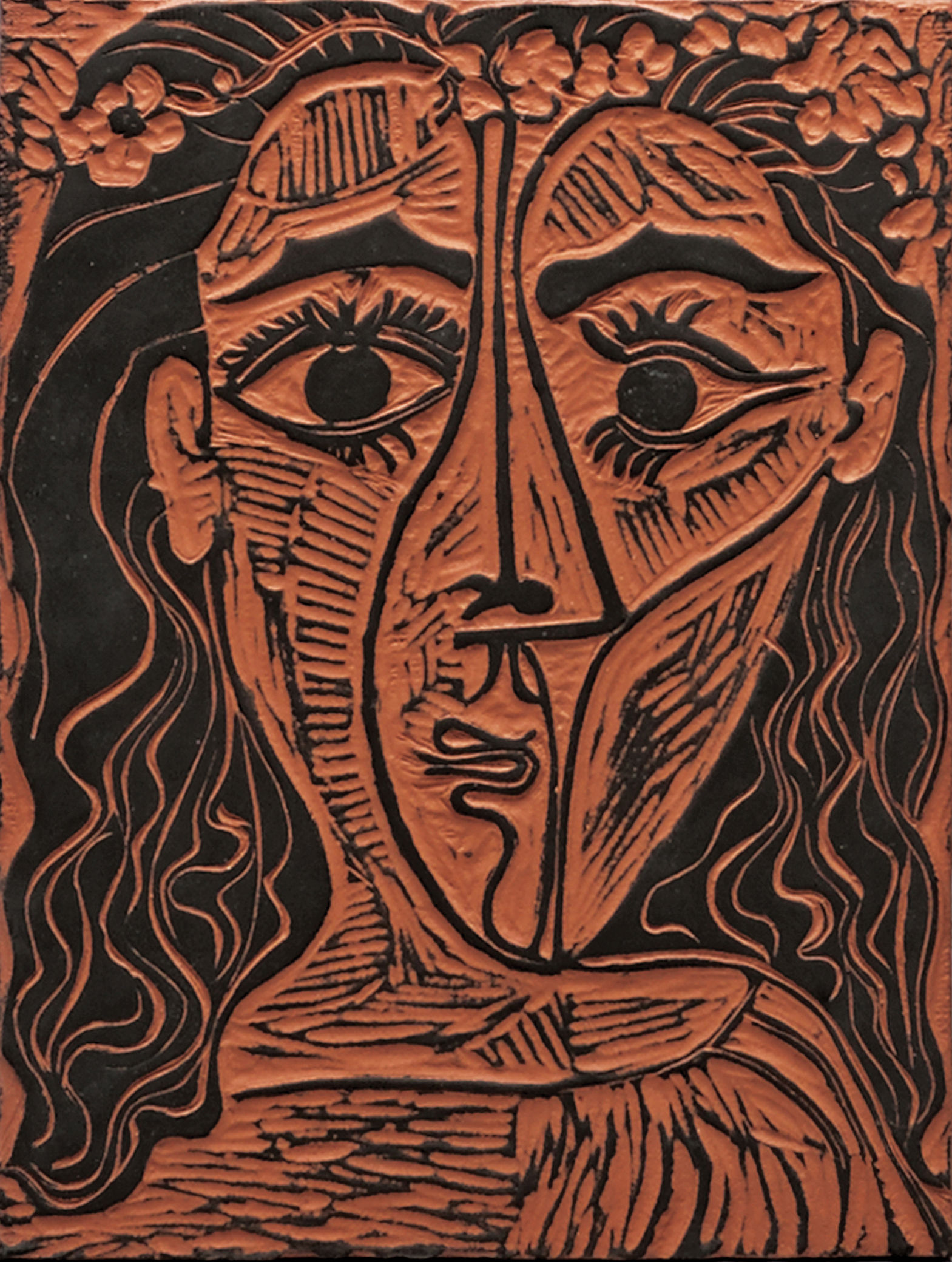 Tete de femme a la couronne de fleurs, 1964
