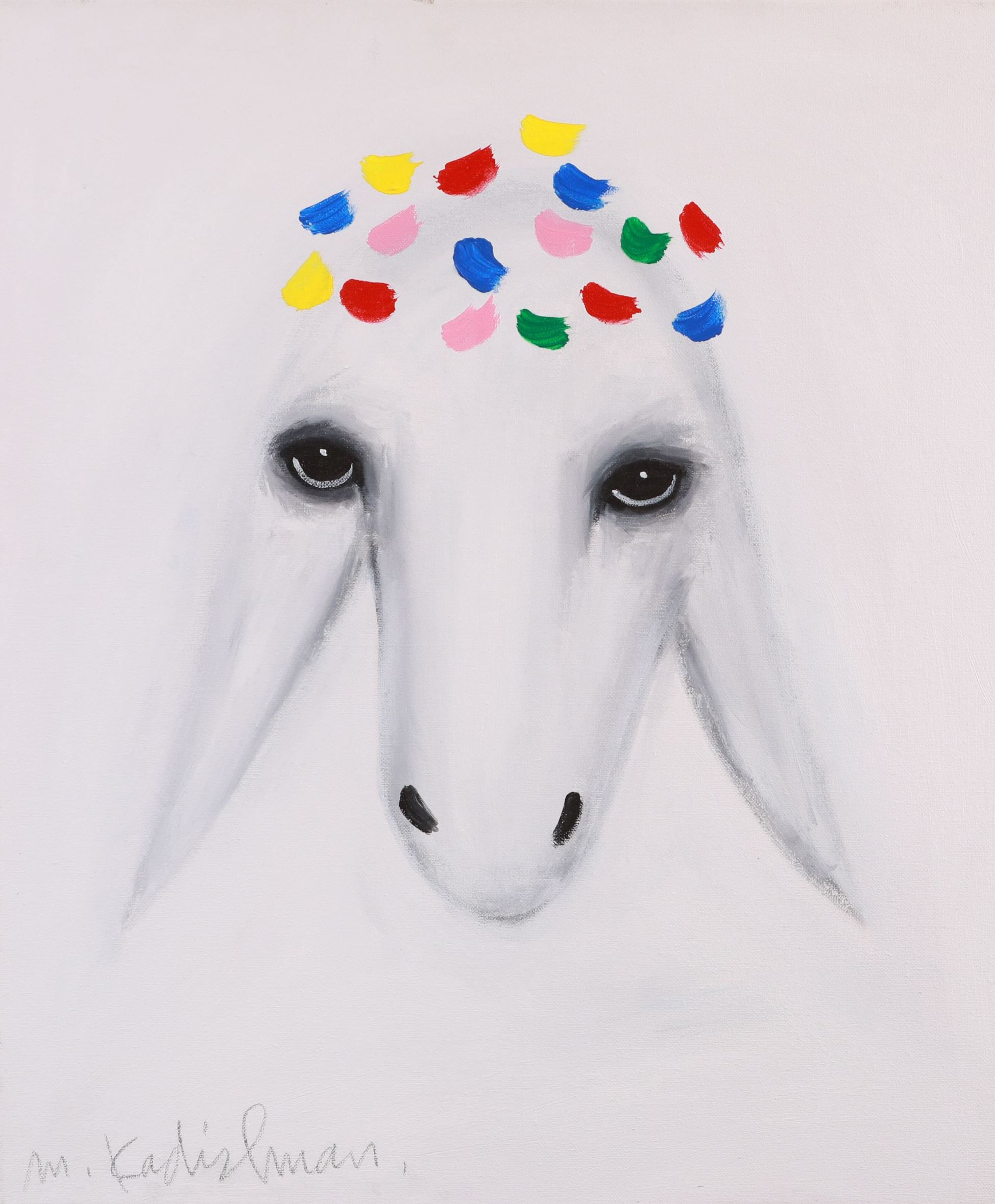 Menashe Kadishman Sheep head