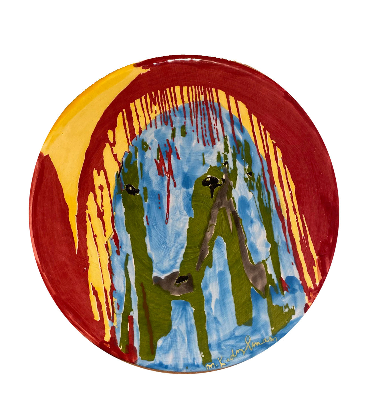 Menashe Kadishman Sheep ceramic plate