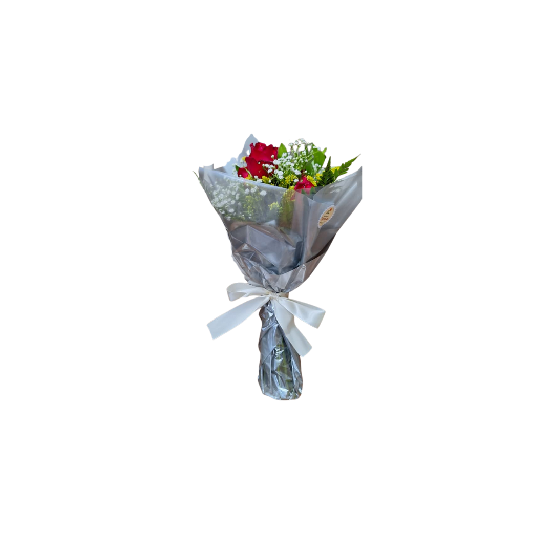 3 rosas c/astromélia