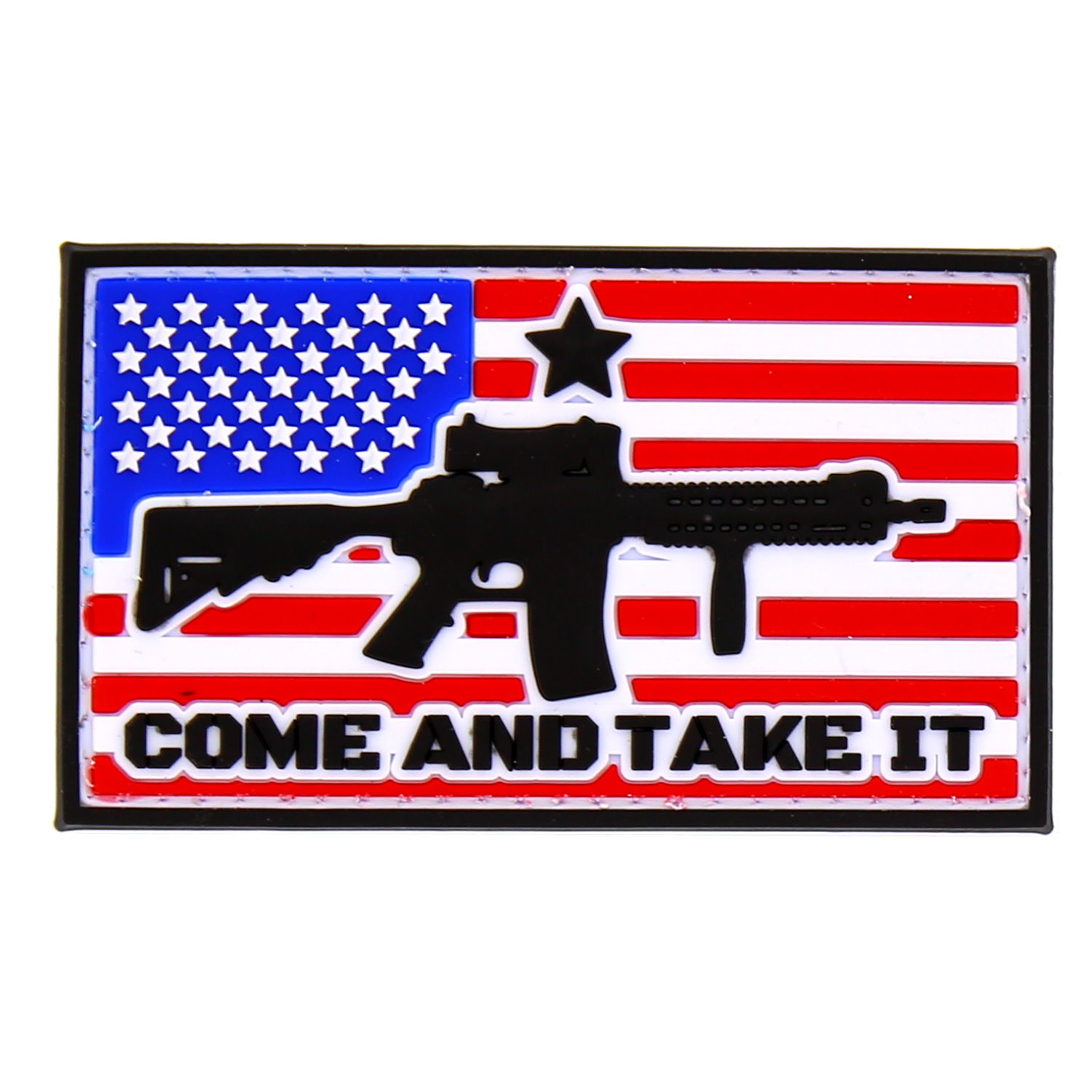 US Flag Come And Take It Forward Rubber Morale Patch