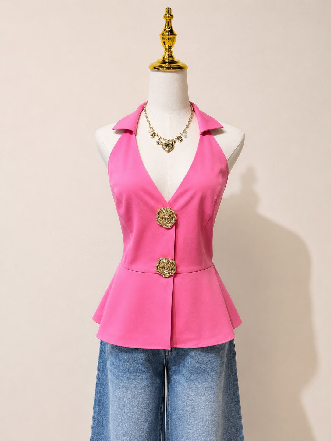 💕 Top Blazer Rosé