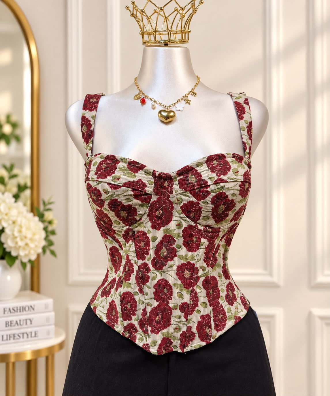 🌹 Corset Rosé Vintage✨