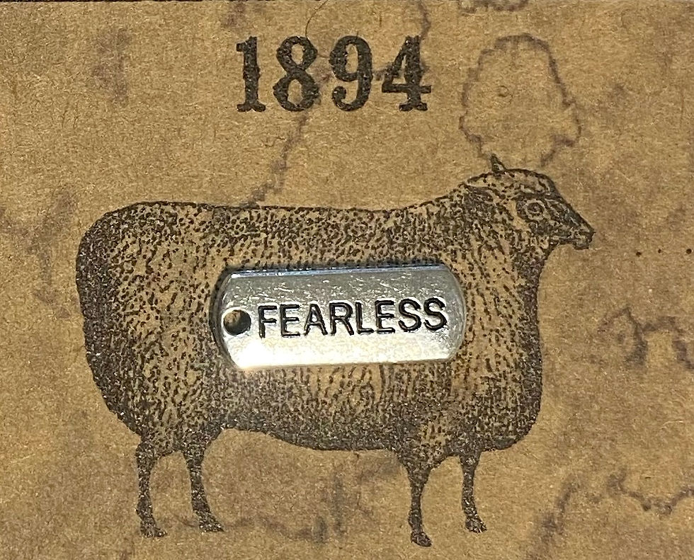 Thumbnail: NEW!  "Fearless"  Sewing Charm