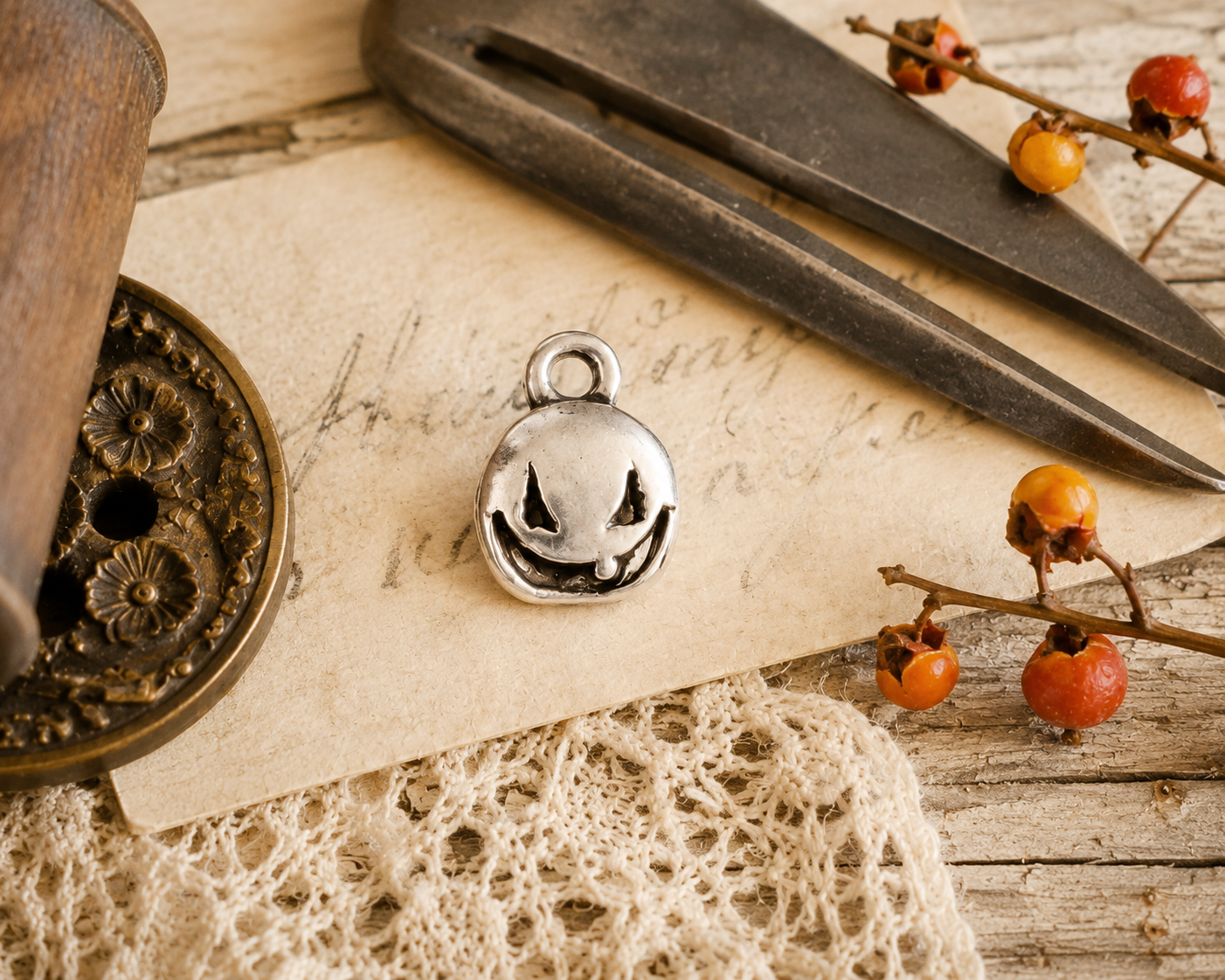 NEW!  "Toothless Jack" Sewing Charm
