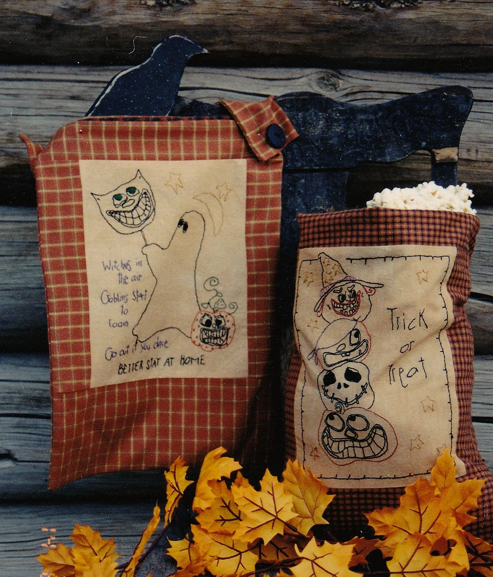 #62 "Better Stay At Home" Primitive Needleart