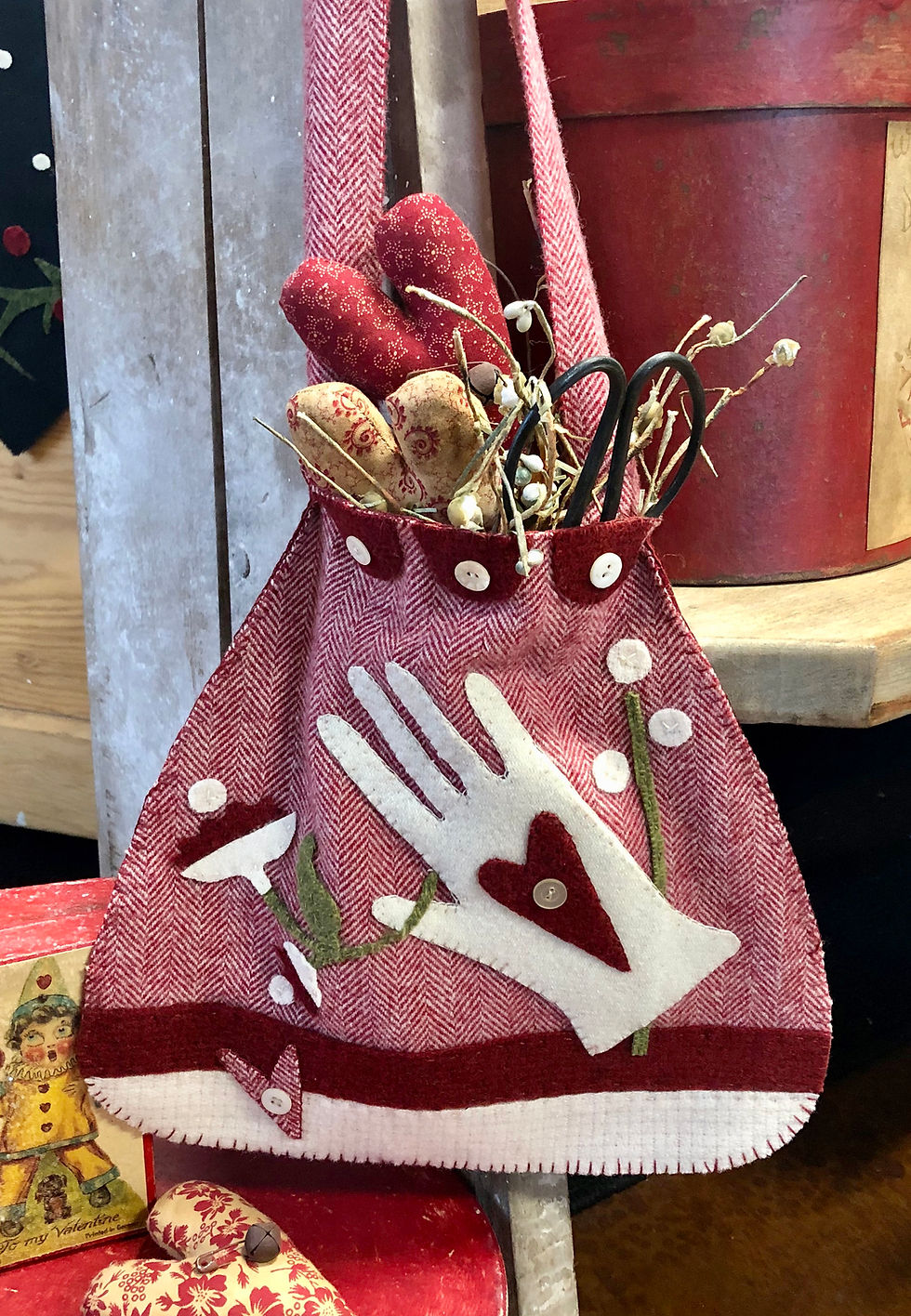 Thumbnail: NEW!  #535 "Folky Cottonwood Chair Keeper December