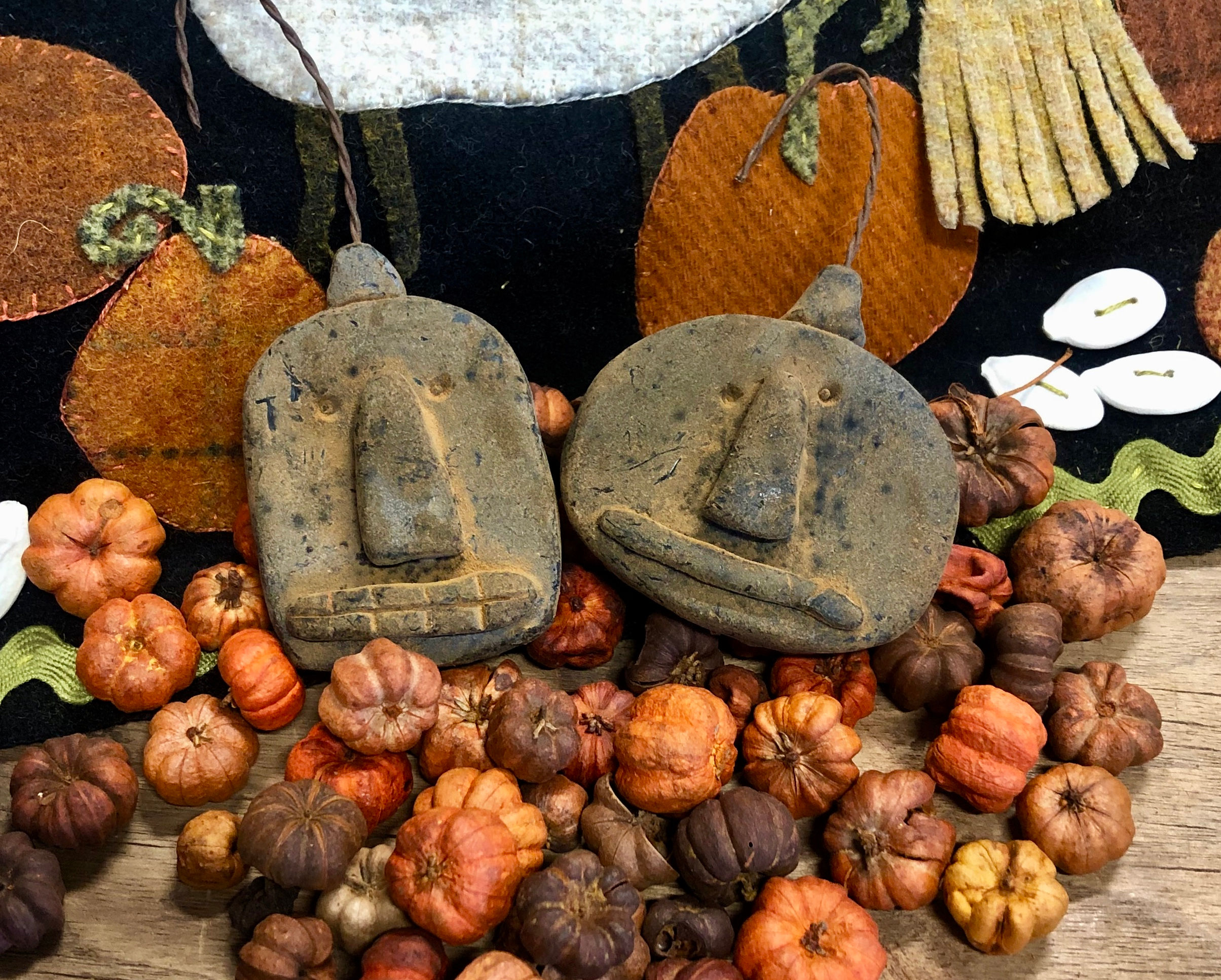 NEW!  Olde Pantry Wax Lil Pumpkin Ornaments