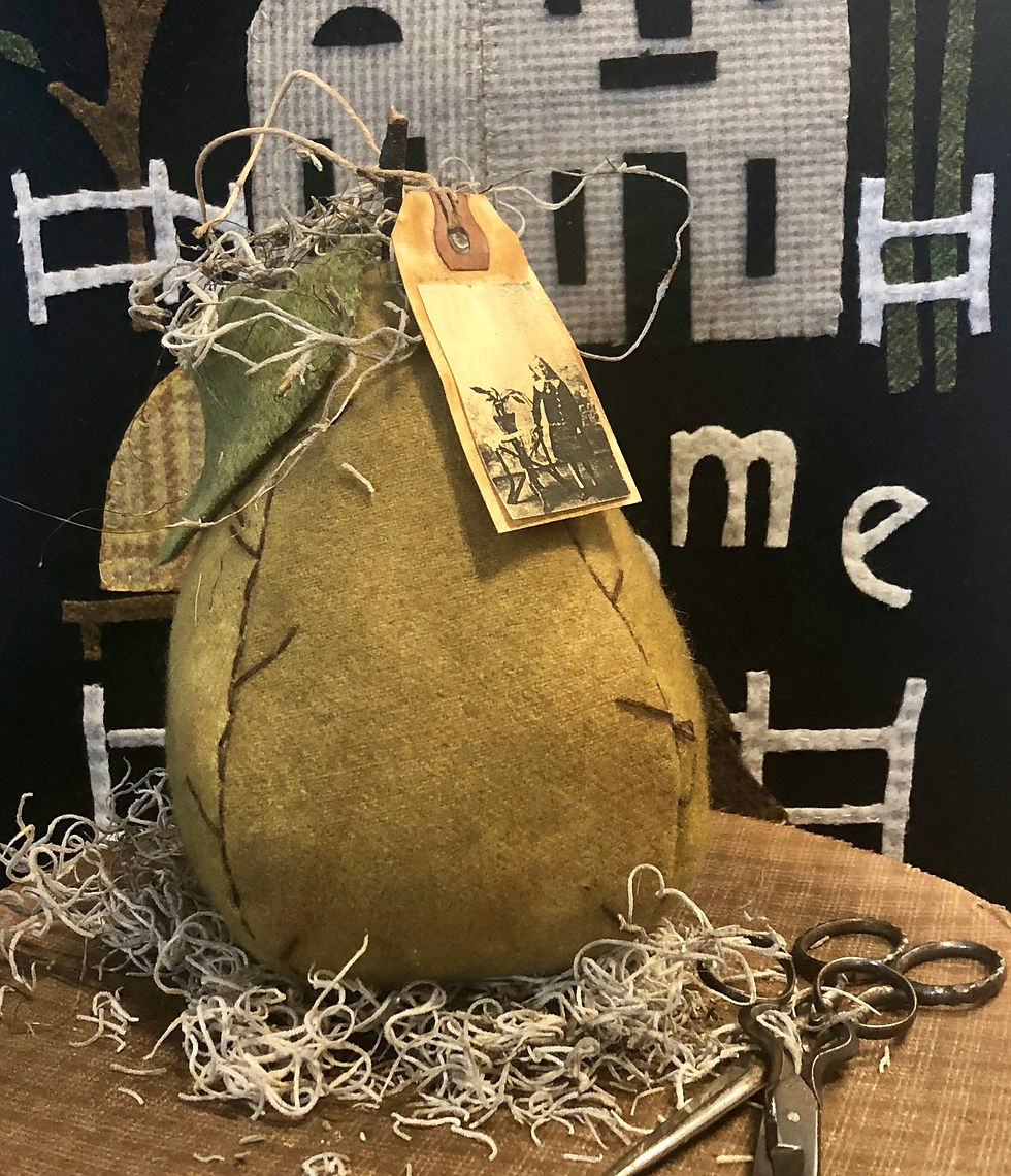NEW!  Olde Wool Stuffed Pear #2