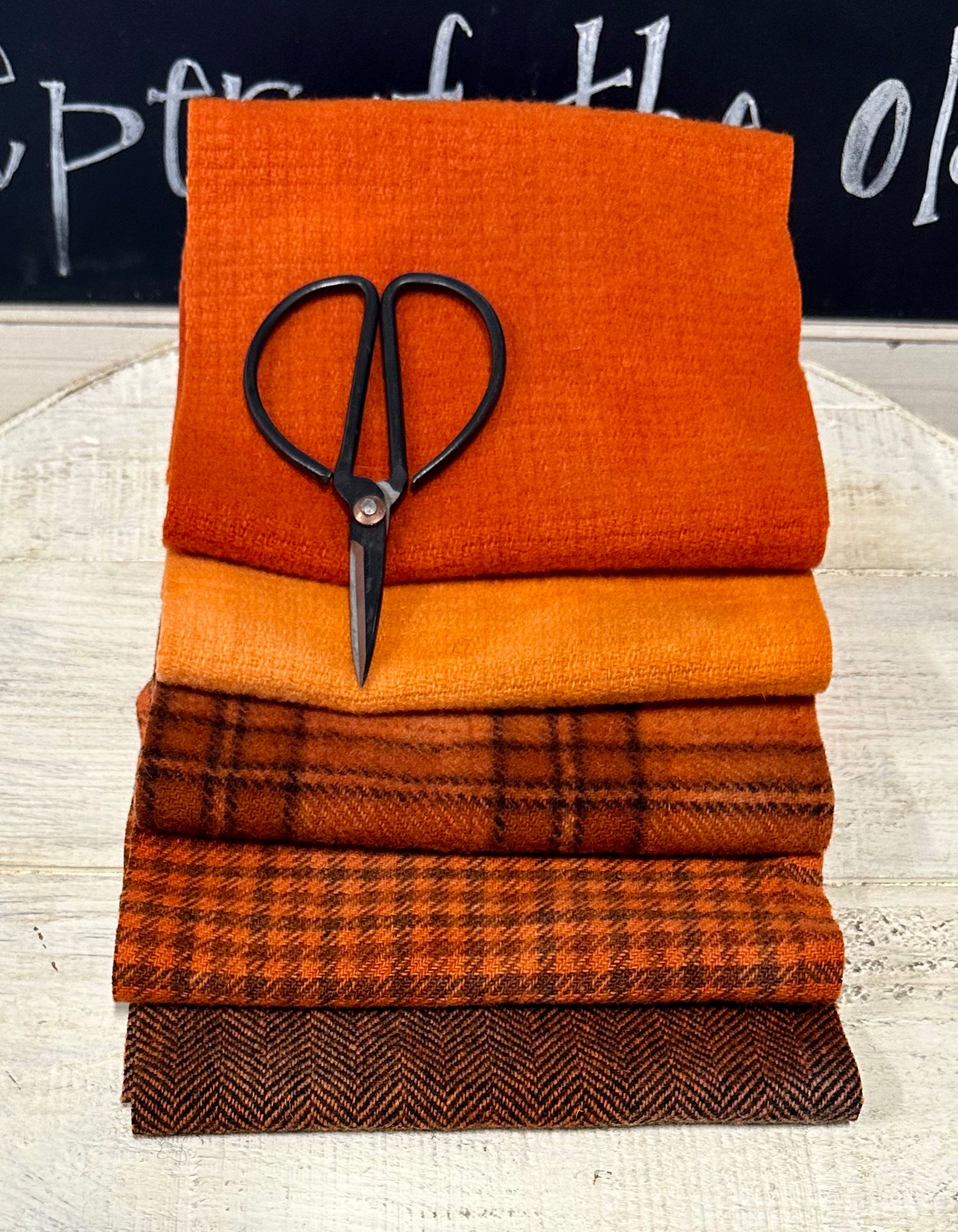 NEW!  "Mr. Edwards' PumpkinTown" Hand Dyed Wool