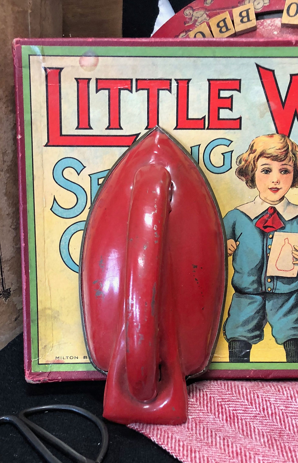 Thumbnail: NEW!  Vintage RED Child Metal Iron
