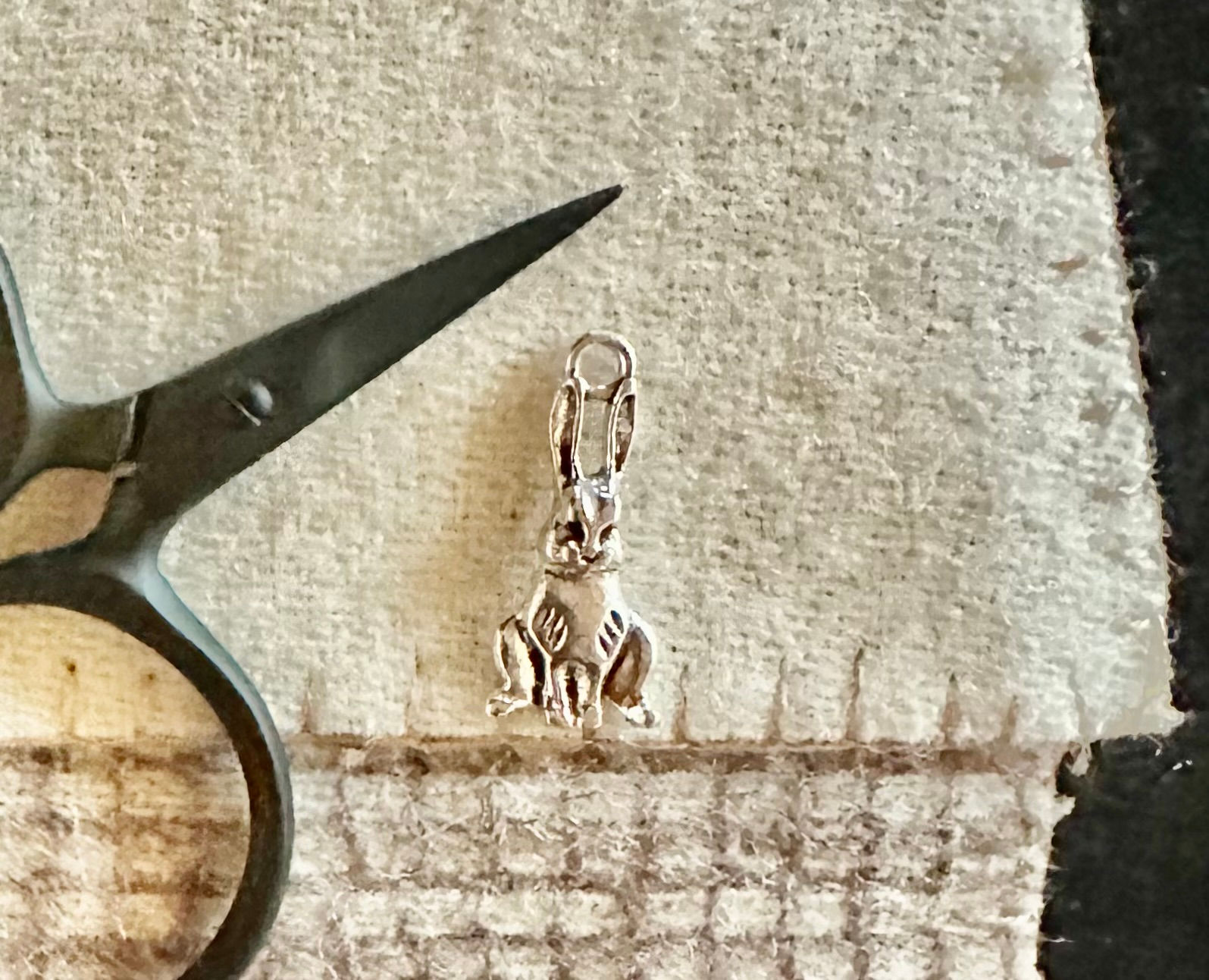 NEW!  "One Hare" Sewing Charm