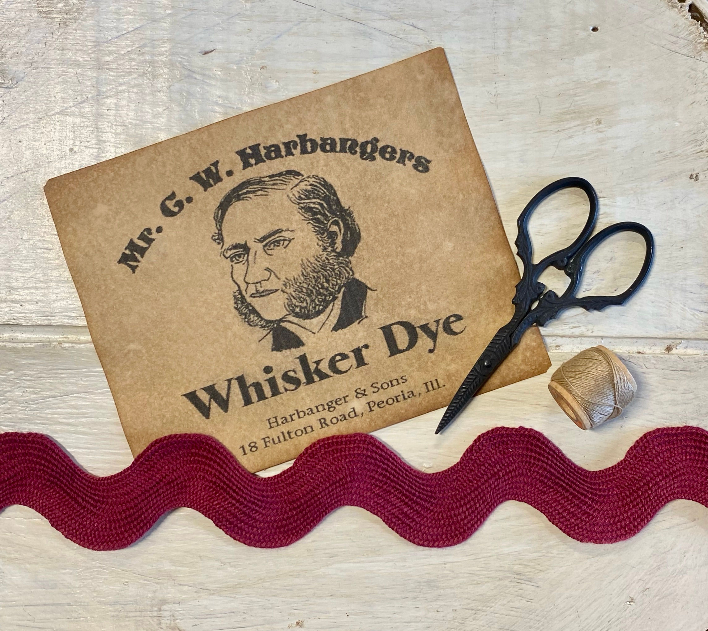 NEW!  Primitive CRANBERRY 1 1/2" Jumbo Ric Rac