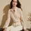 Thumbnail: Irina Lace Button blouse - vintage cream 