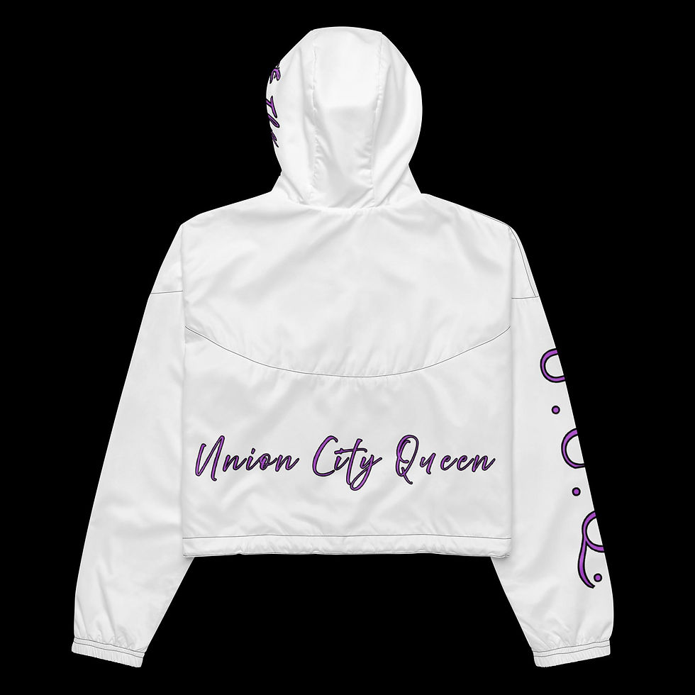 Thumbnail: "Black" Union City Queen Hit The Bottom Women’s cropped windbreaker