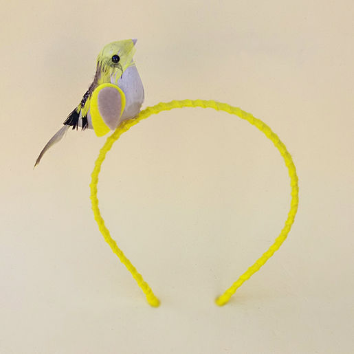 Tiara Passarinho Amarelo acessórios para meninas