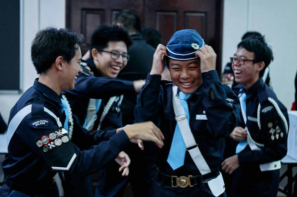 The Boys congratulating the newly promoted LCpl. Tan Yi Jun