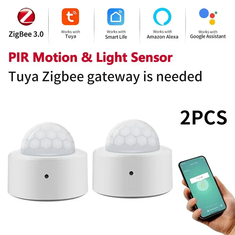 Thumbnail: Zigbee 3.0 PIR Motion Sensor & Light Detector Infrared Smart Sensor Wireless Hom