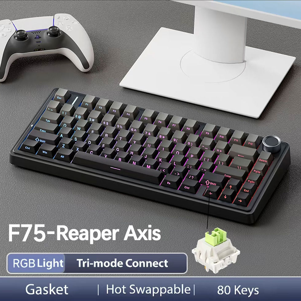 Thumbnail: AULA F75 2.4G Wireless/Bluetooth/Wired Gaming Mechanical Keyboard RGB Customized