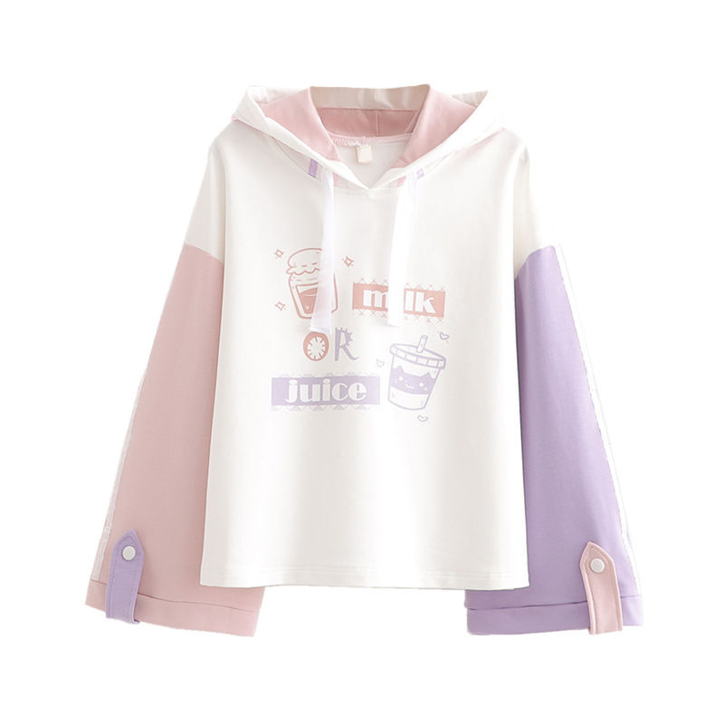 Adolescent Chic Fleece Cardigan with Cartoon Motif