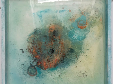 La  Fleur de Sel / 2019 / 30x30
Mixed Media auf Holz unter Harz
