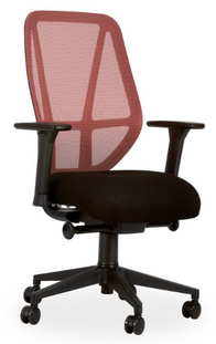 Cystal Mid Back Upholstered Black Frame Operator Chair