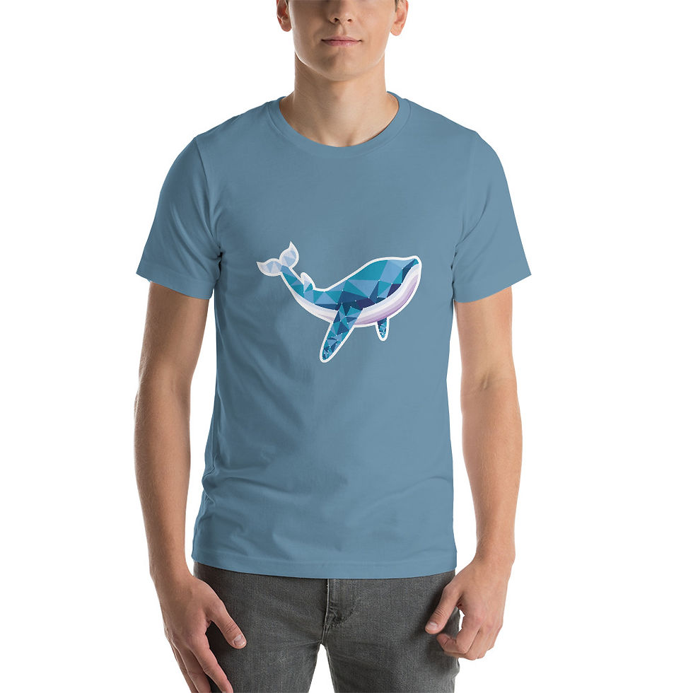 Thumbnail: Unisex Geometric Whale Short-Sleeve T-Shirt