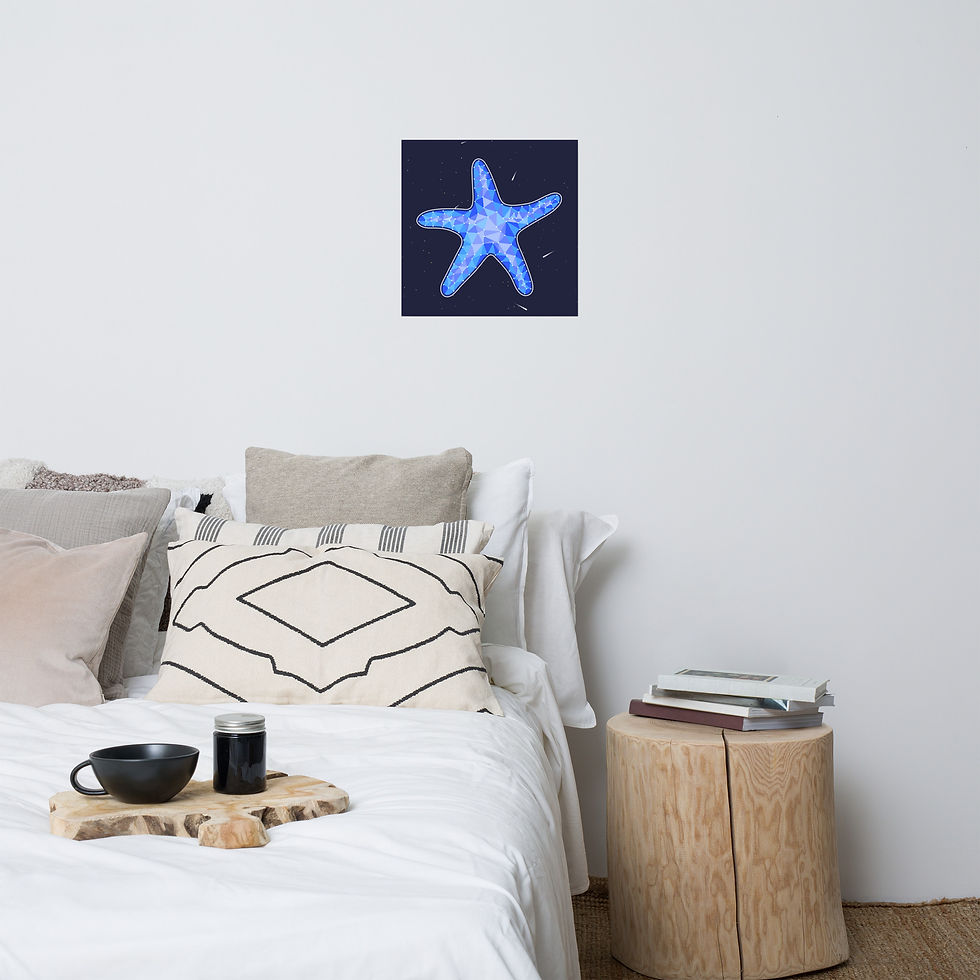 Thumbnail: Geometric Starfish in Space Poster