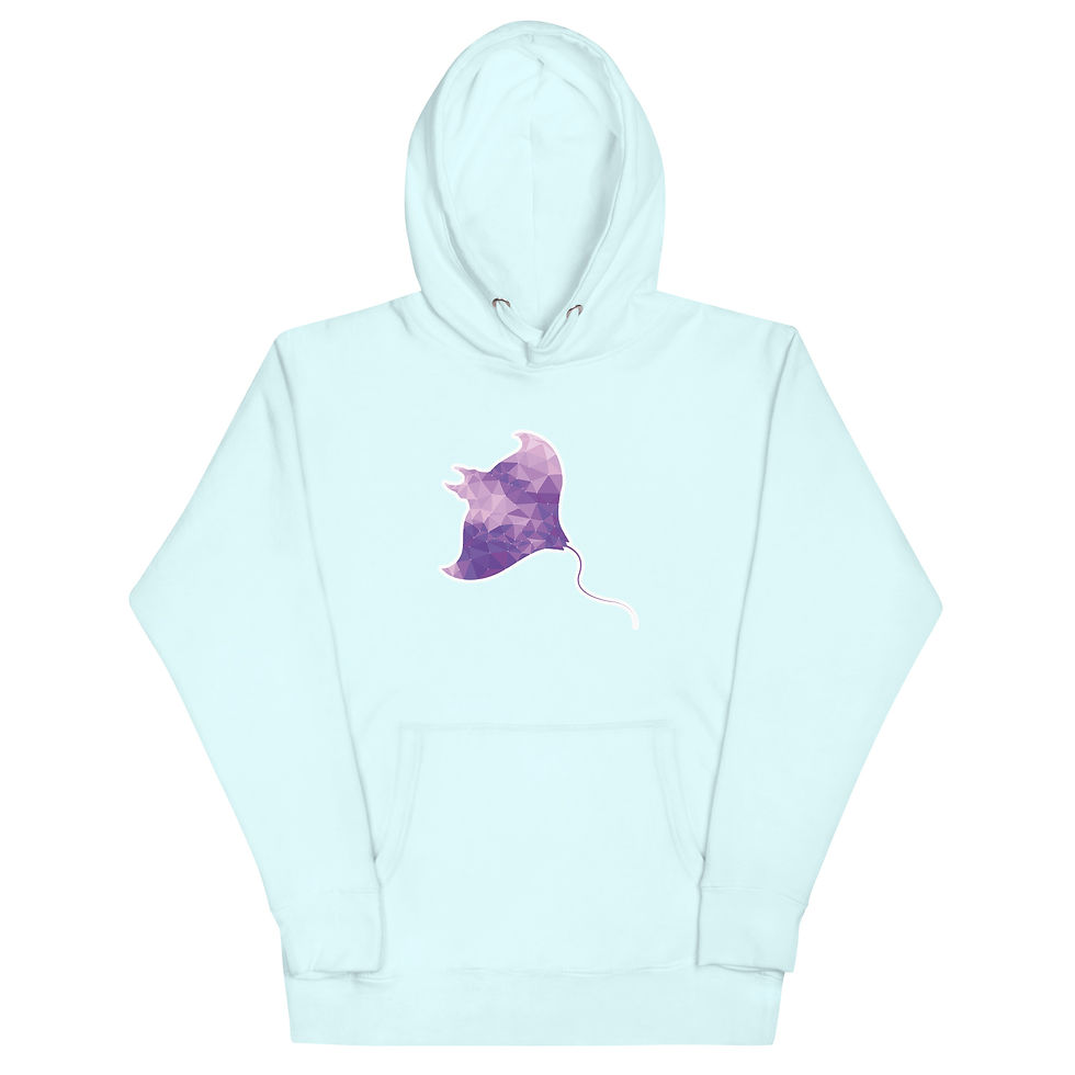 Thumbnail: Geometric Manta Ray Unisex Hoodie